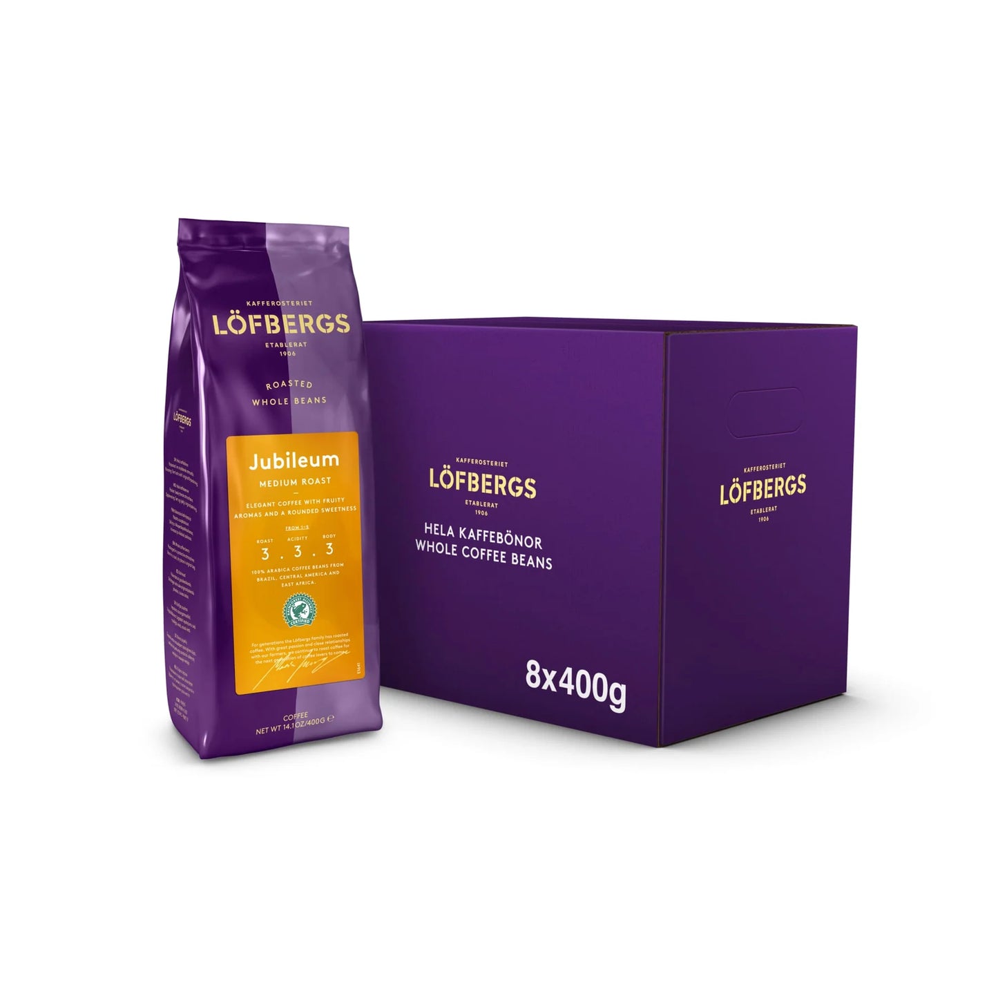 Löfbergs Jubileum kahvipapu 8x400g RA 3,2kg/LTK | KAHVIT