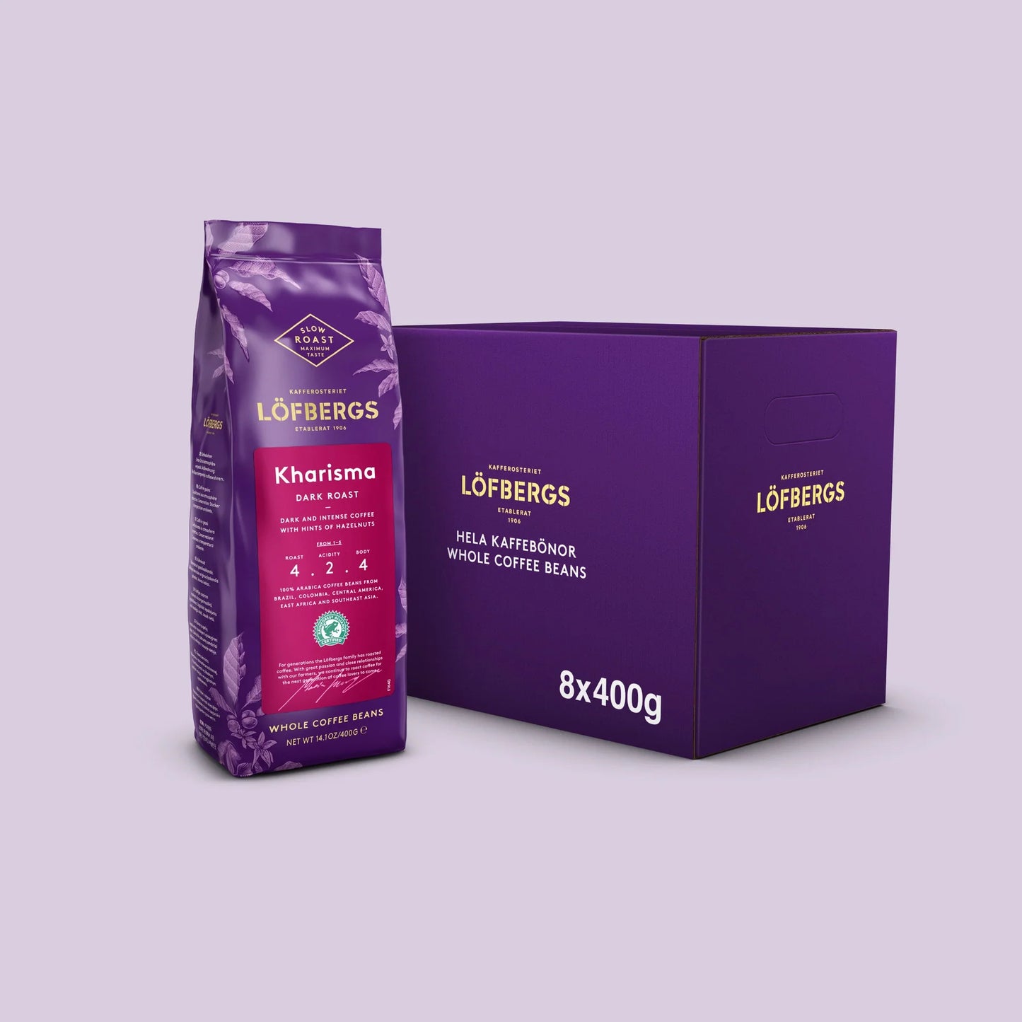 Löfbergs Kharisma kahvipapu 8x400g RA 3,2kg/LTK | KAHVIT